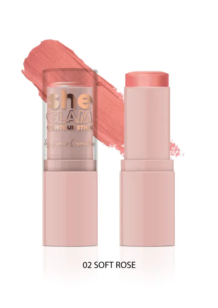 02 Revers Soft Rose  Glam Blush Stick – κρεμώδες ρουζ προσώπου με φυσικό εφέ λάμψης