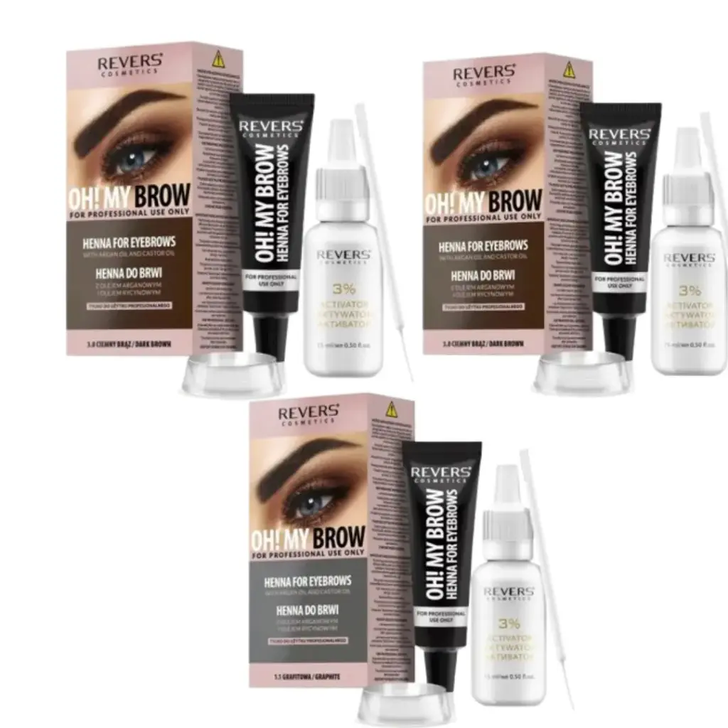 Revers Brow Henna ProColors – Σετ 3 Τεμαχίων με Επιλογή Χρώματος