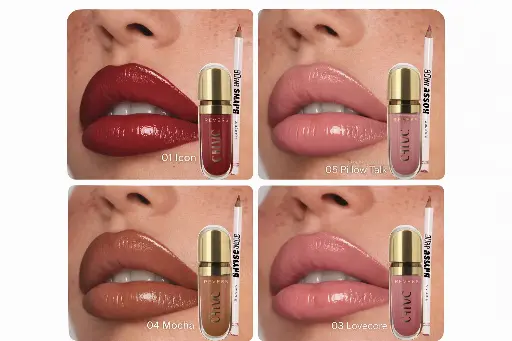 Επιλογή σετ κραγιόν Chic και lip liner 